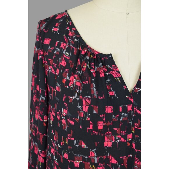 THAKOON BRITISH ROYAL GUARDS PRINTED LONG SLEEVE BLOUSE - Picture 4 of 8